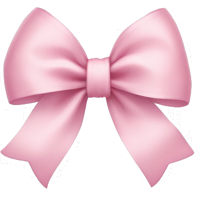 light pink ribbon bow emoji