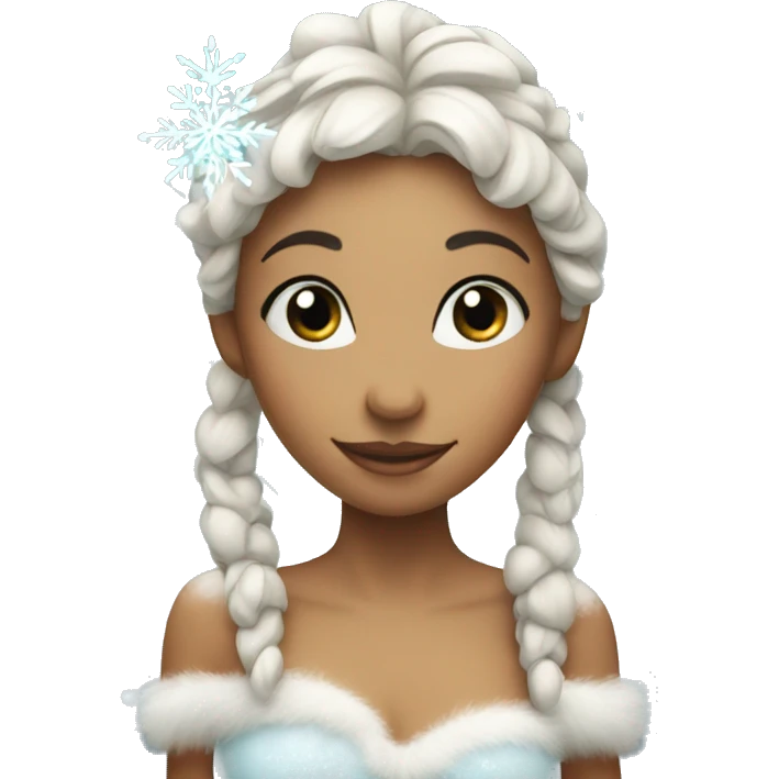christmas fairy wearing snow flakes emoji