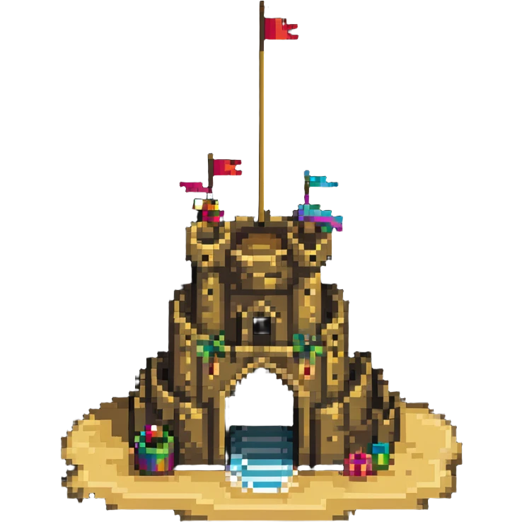 sand castle simple design emoji