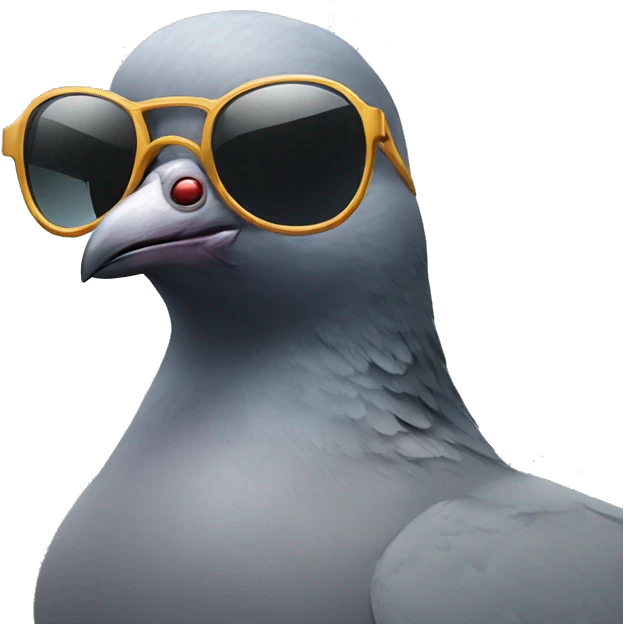 Pigeon with sunglasses  emoji