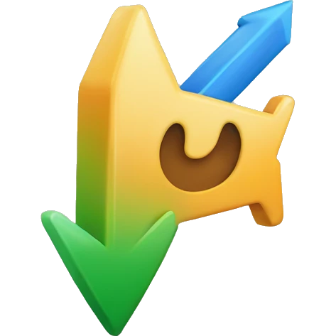 rising arrow with percentage sign emoji