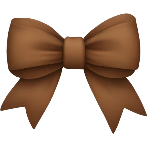 Brown bow  emoji