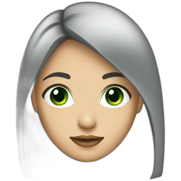 woman-with-dark-straight-hair-and-green-eyes emoji