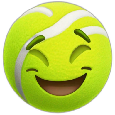 A Tennisball with a smile emoji