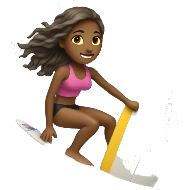 girl surfing emoji