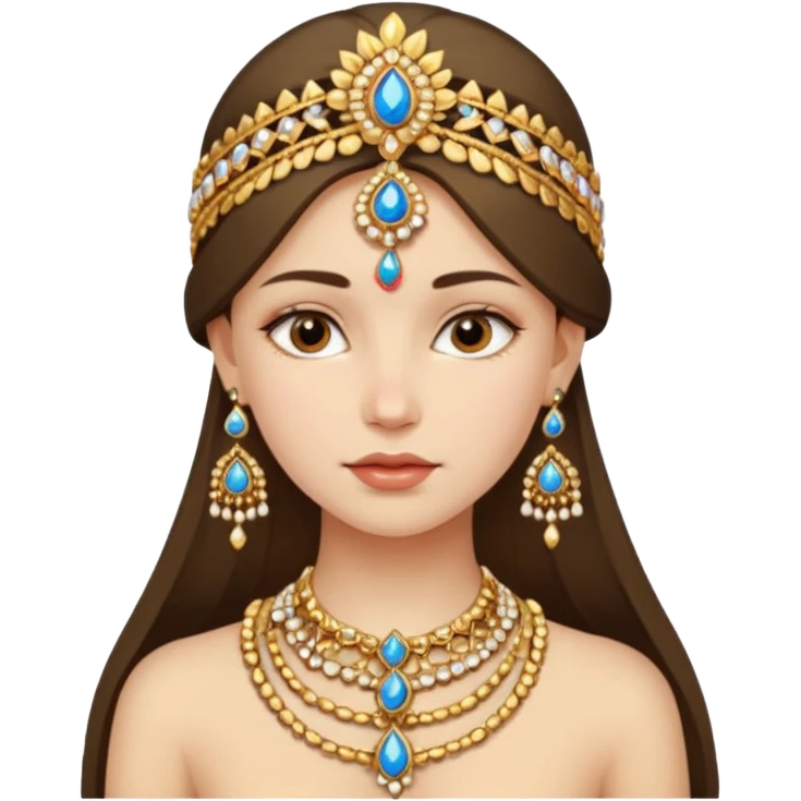 Russian girl in Indian jewellery emoji