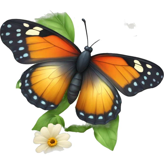 A butterfly on a flower emoji