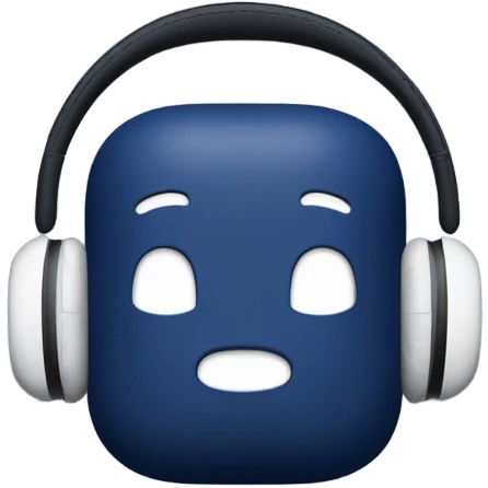Midnight blue AirPods Max emoji
