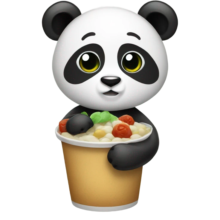 Panda with boba emoji