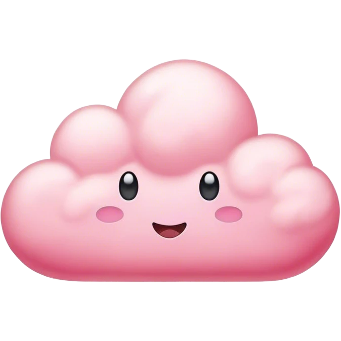 Pink cloud emoji