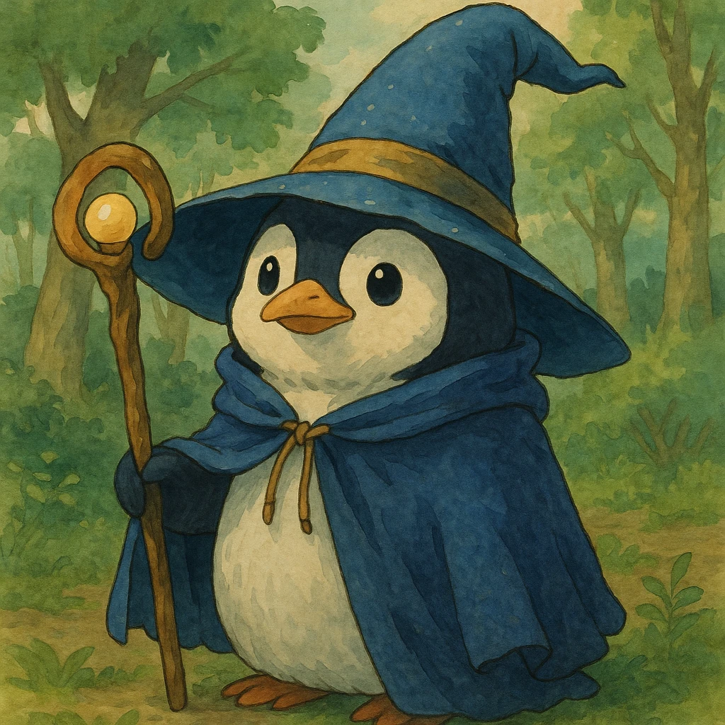 penguin wizard emoji