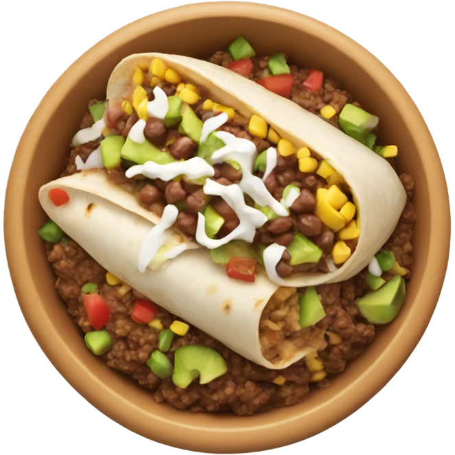 Chipotle burrito bowl emoji