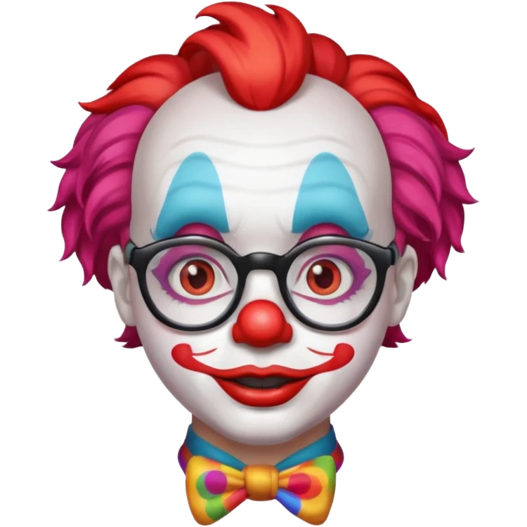 clown with eyeglasses emoji