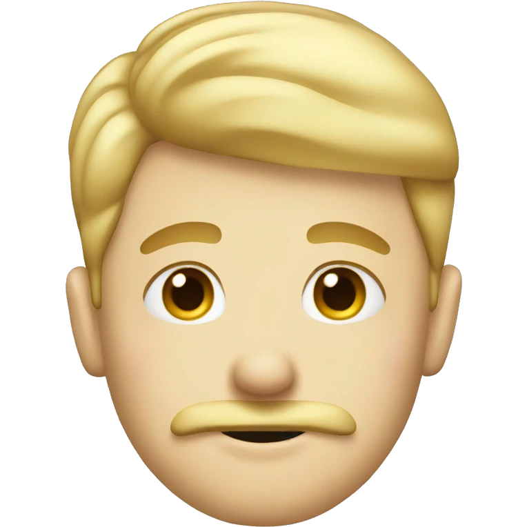 a blond air boy with a square mustache emoji