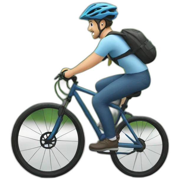 Bike wheeling emoji