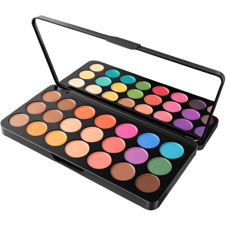 makeup palette with a usage progress bar emoji