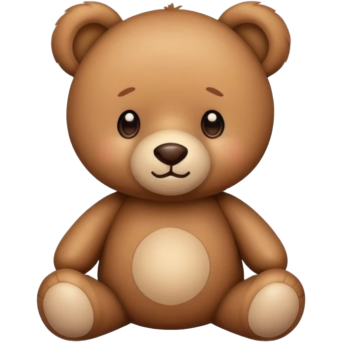 cute teddy bear with round face emoji