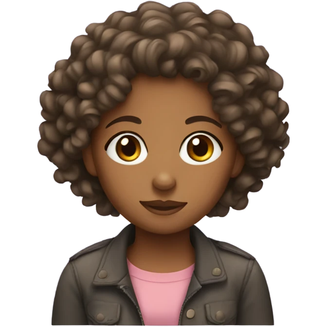 girl with curly hair  emoji