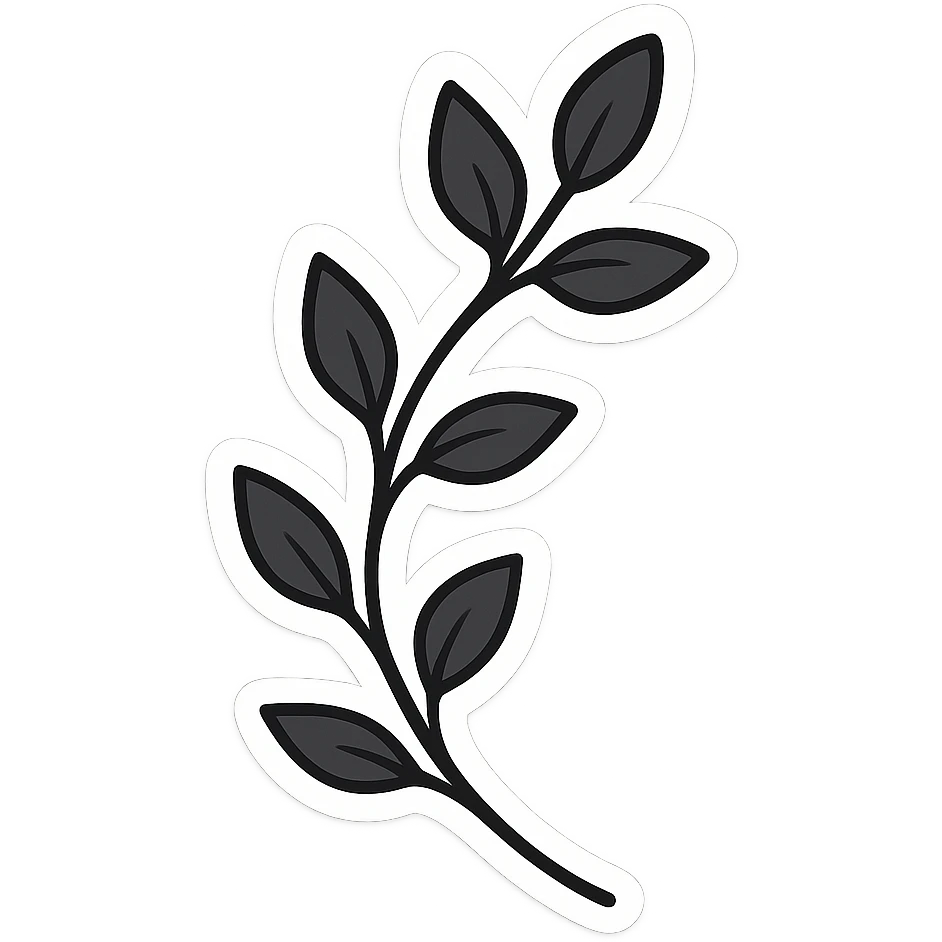 simple black vine emoji