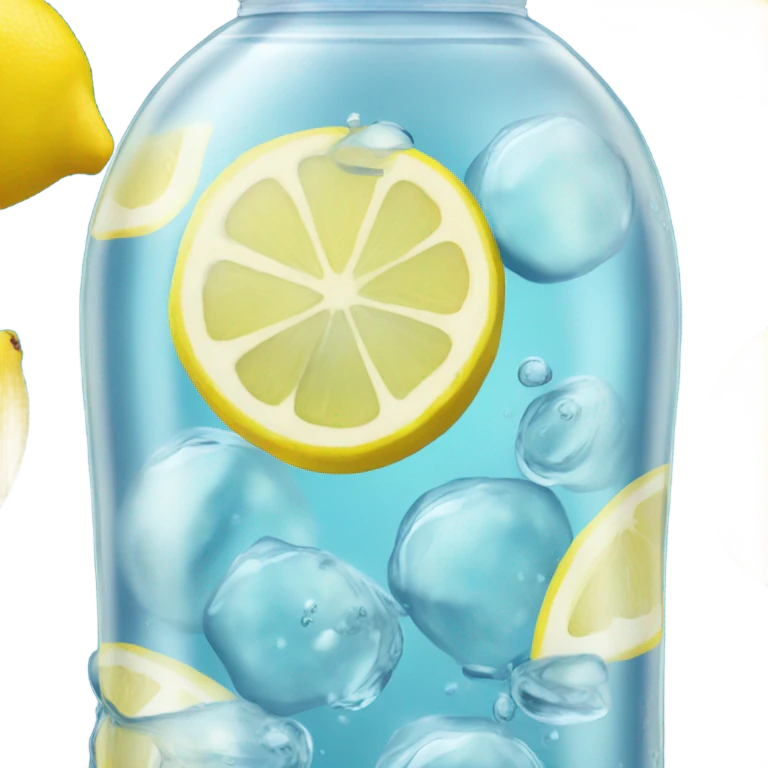 water bottle with lemon inside  emoji