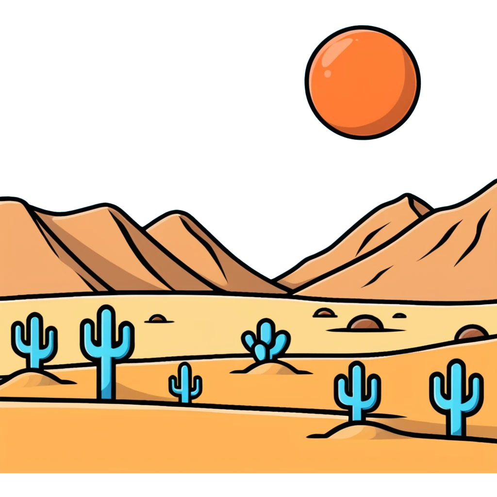 desert planet with spice harvester from Dune emoji
