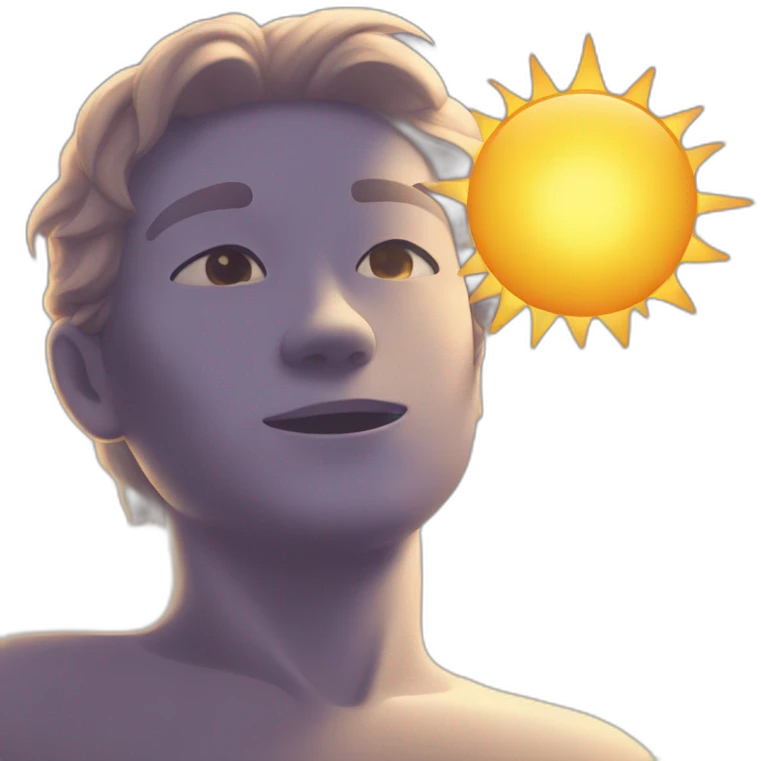 Face looking at the sun emoji