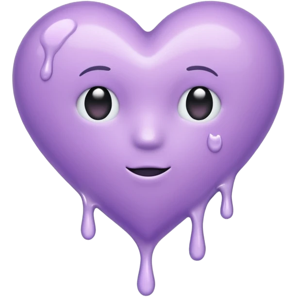 pastel Violet drippy heart emoji