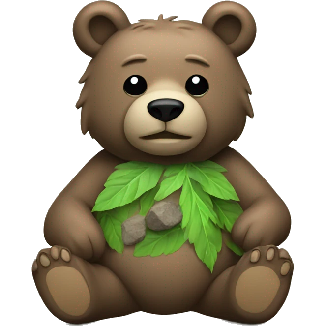 Stoned bear emoji
