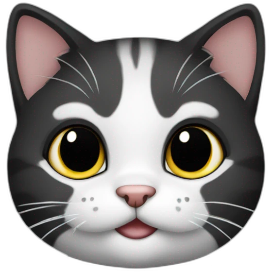 Cute little cat black emoji