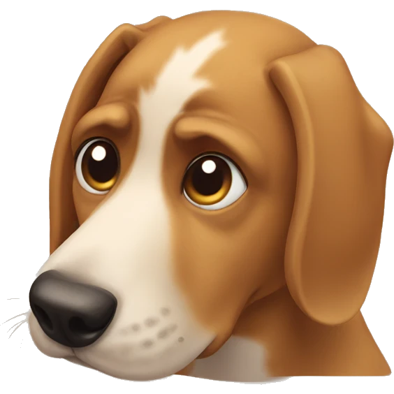 Dog rolling eyes emoji