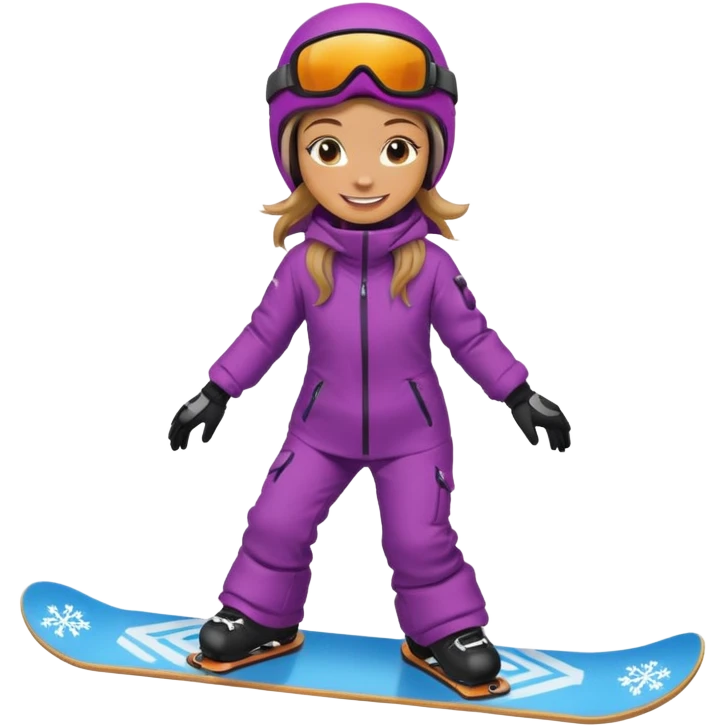 Girl snowboarder person emoji