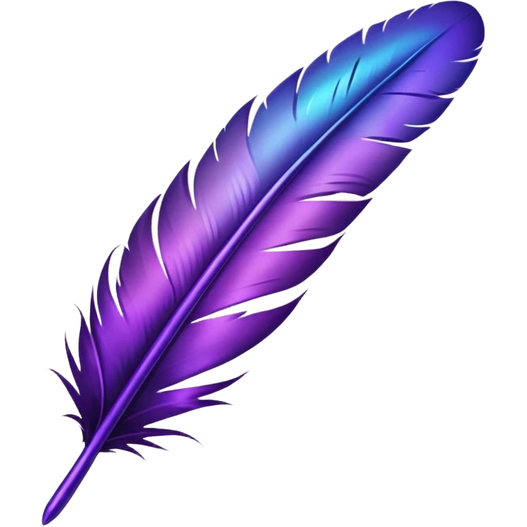 glitter purple feather emoji