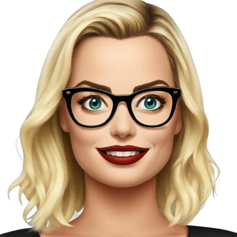 :Margot Robbie: glasses  emoji