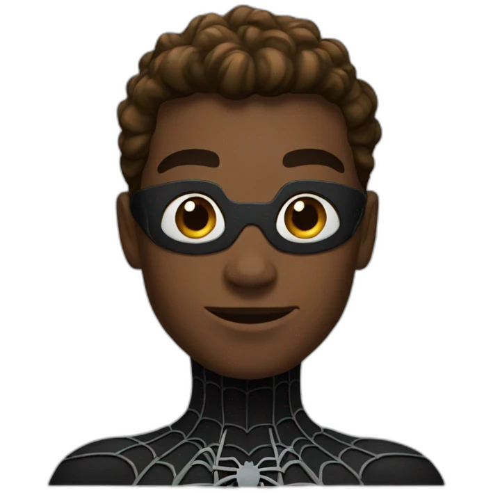 black spider man emoji
