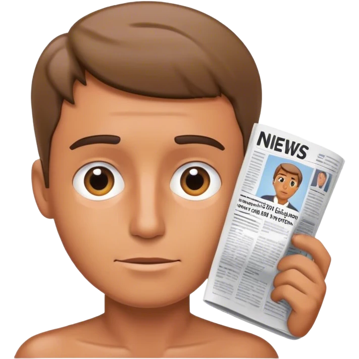a man which dont truth news what create by AI emoji