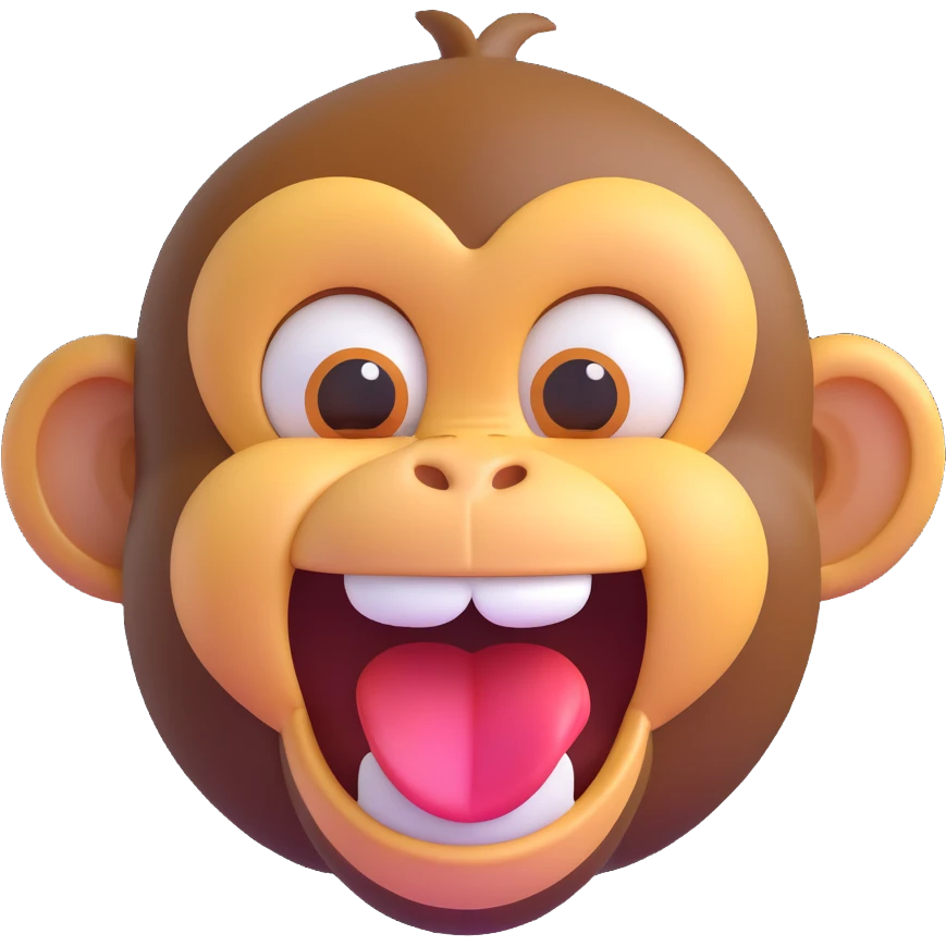 laughing monkey 3D emoji style emoji