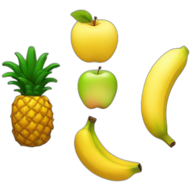 Pinapple & banana & apple emoji