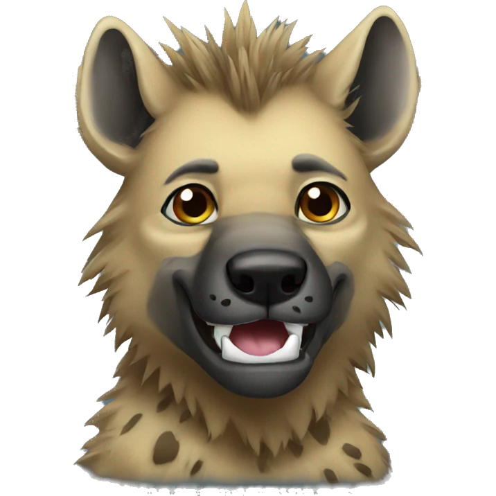 Hyena with beard emoji