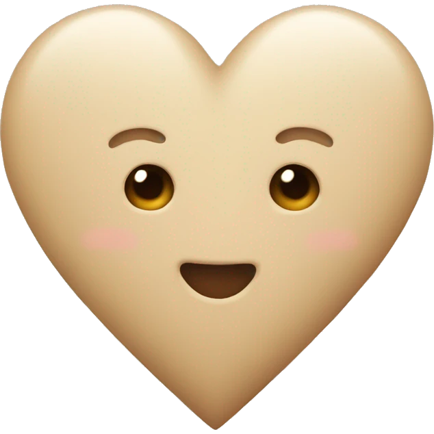 Beige love heart  emoji