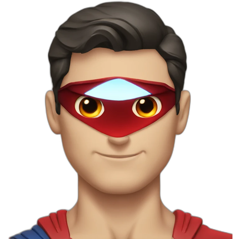 superman glowing red eyes emoji