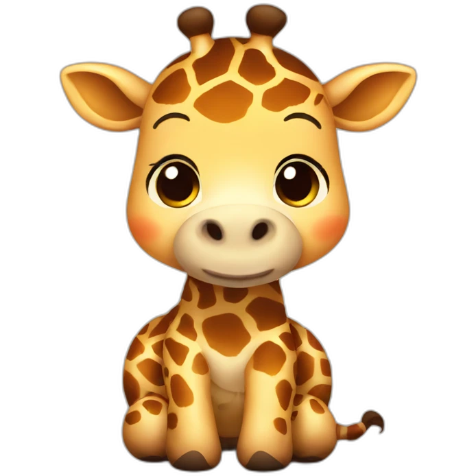 Cute little Chubby Giraffe emoji