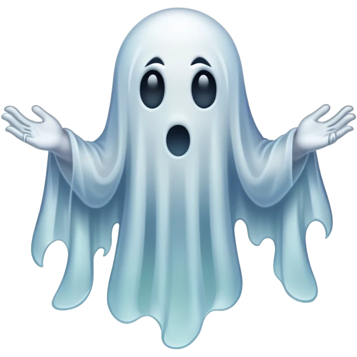 spooky ghost-like phantom, ethereal apparition emoji