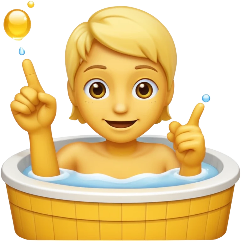 A smirking face emoji pointing at a hot tub emoji