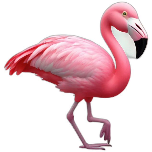 Flamant rose sous lapkn emoji