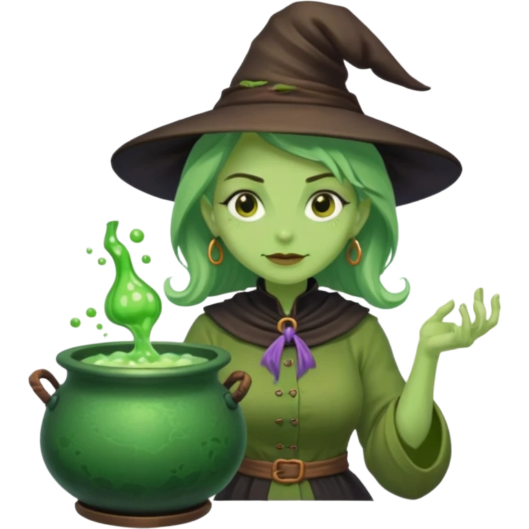 green witch cooking potion emoji