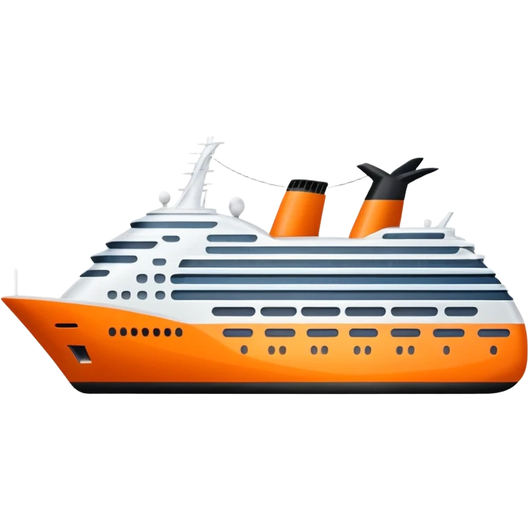 orange cruise ship emoji