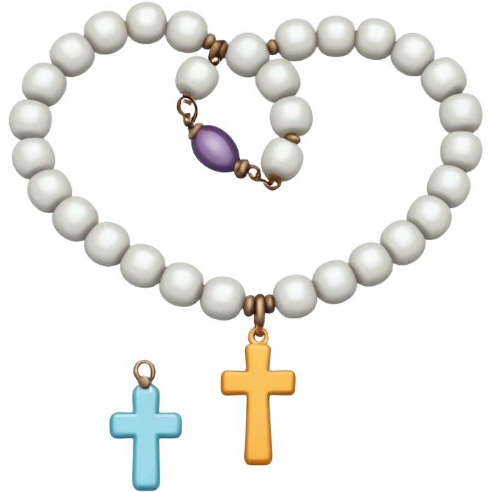 prayer bead white  emoji