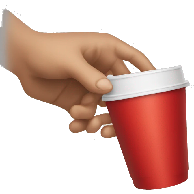red cup in hand emoji