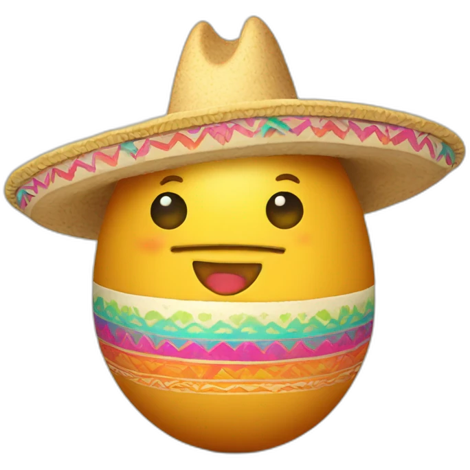 Egg wearing a sombrero emoji