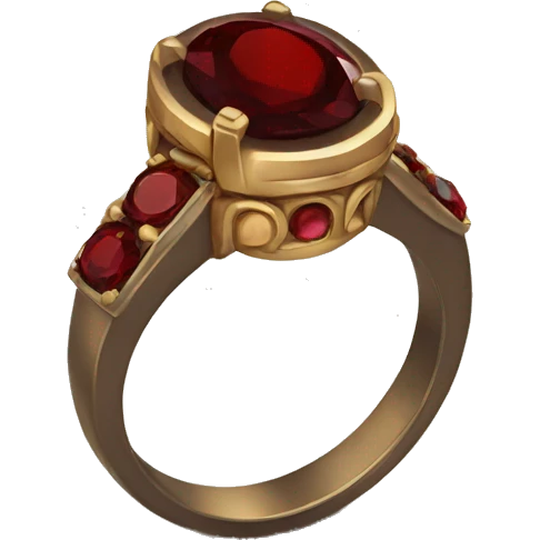 ring with garnet gemstone emoji